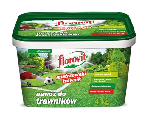 Rasendünger Gegen Moos Moosverdränger Dünger Für Gras Rasen 140m2 Eimier 4kg von Florovit