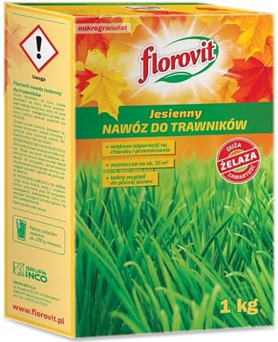 Florovit Rasendünger Herbst Winter Herbstrasendünger Herbstdünger Dünger Rasen NPK 1kg von Florovit