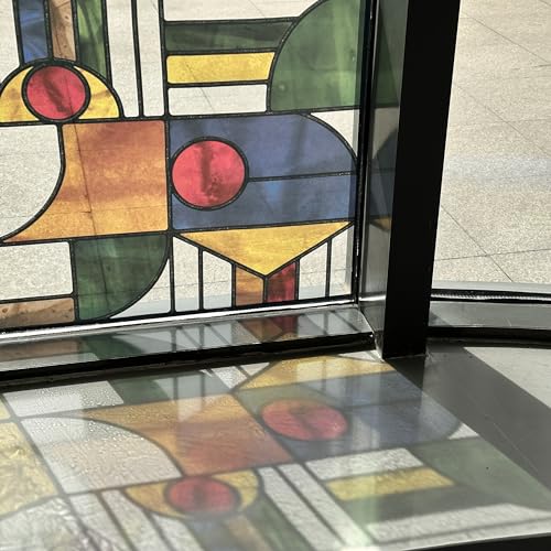 Flortlias Fensterfolie mit Buntglas-Effekt, original, doppelseitig, handgezeichnet, statisch, haftend, Fensteraufkleber für Fenster, Eingang, Glasdekoration, 43 x 100 cm, MCM Geometrie, bunt-1 Flortlias Fensterfolie mit Buntglas-Effekt, original, doppelseitig, handgezeichnet, statisch, haftend, Fensteraufkleber für Fenster, Eingang, Glasdekoration, 43 x 100 cm, MCM Geometrie, bunt-1 von Flortlias
