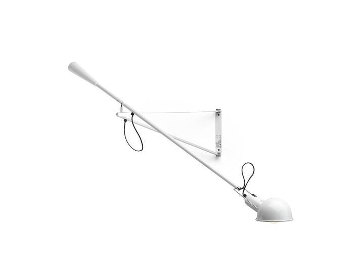 FLOS Design Wandlampe 265 Small, weiß / opal, für Wohn- / Esszimmer, Metall, Design, Wandleuchte, Wandlampe Innen von Flos