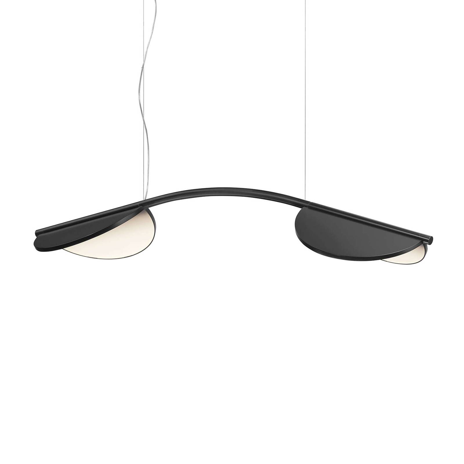 FLOS Almendra Arch LED-Hängelampe, lang, anthrazit von Flos