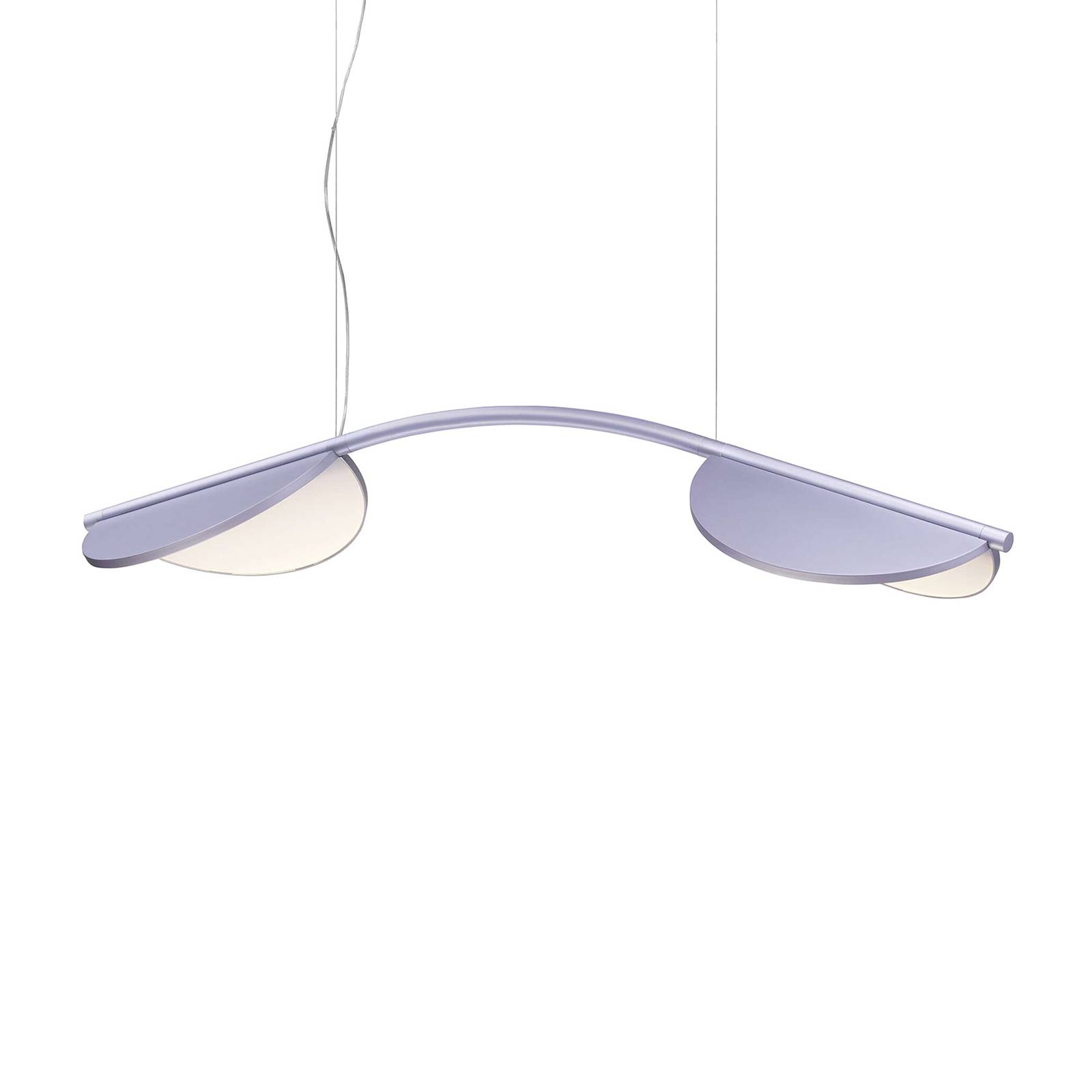 FLOS Almendra Arch LED-Hängelampe, lang, flieder von Flos