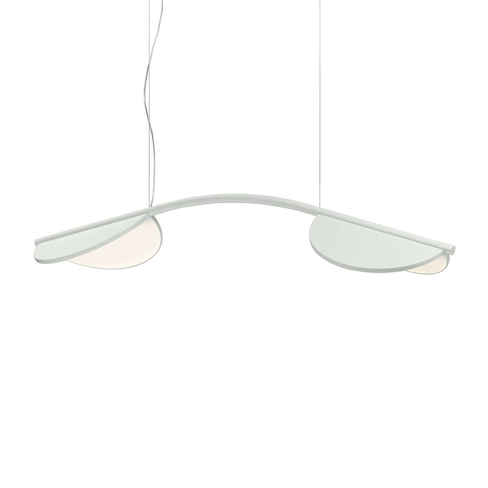 FLOS Almendra Arch LED-Hängelampe, lang, weiß von Flos