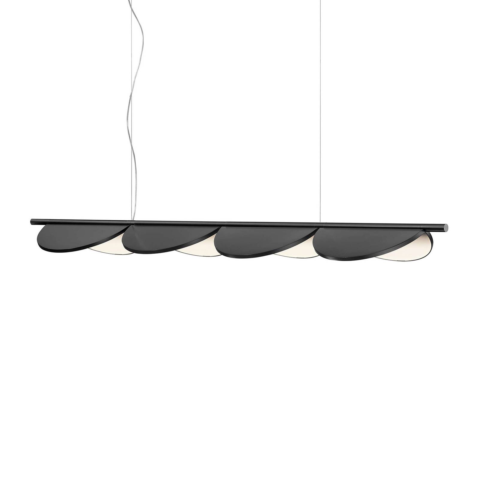 FLOS Almendra Linear LED-Hängelampe 4fl, anthrazit von Flos