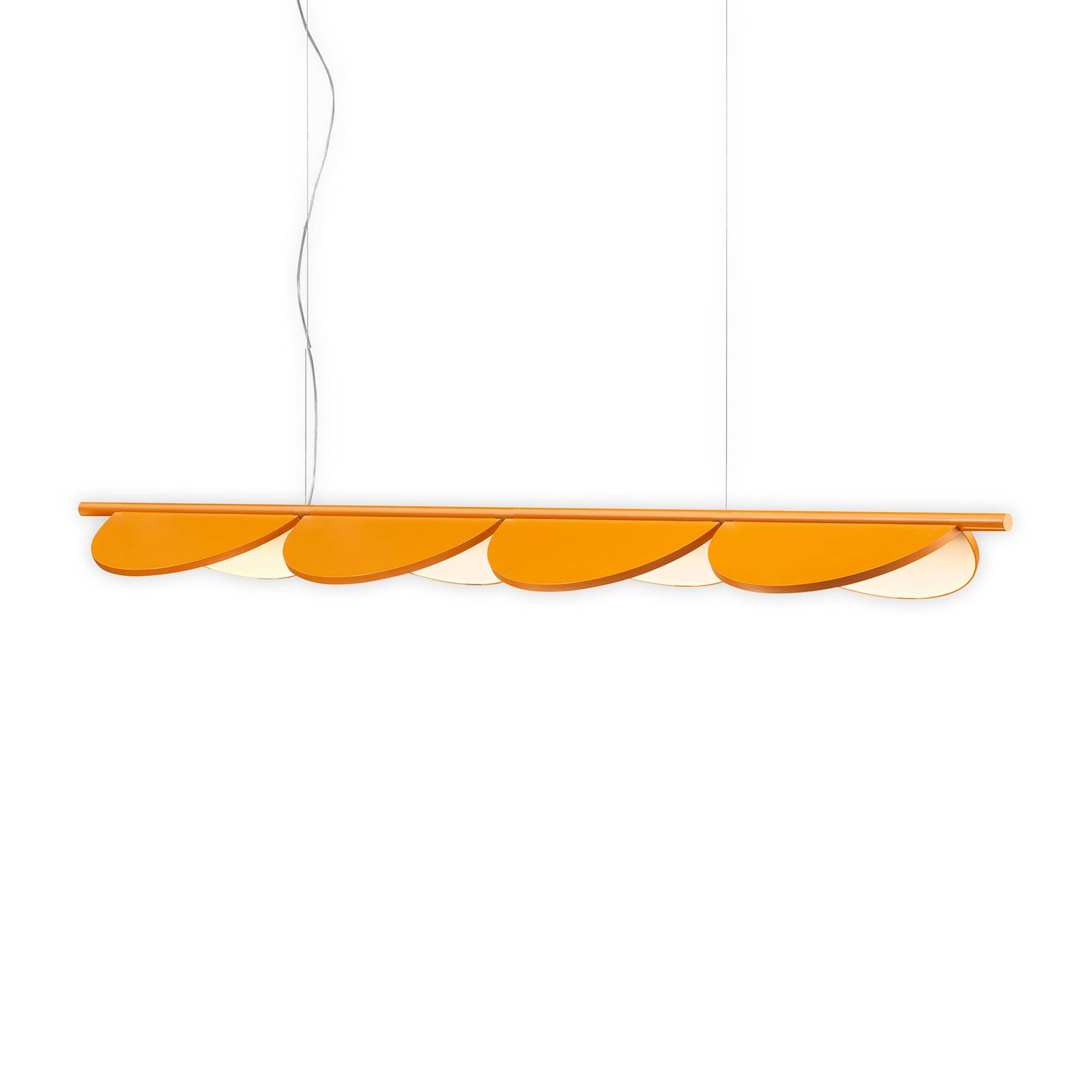 FLOS Almendra Linear LED-Hängelampe 4fl, ocker von Flos