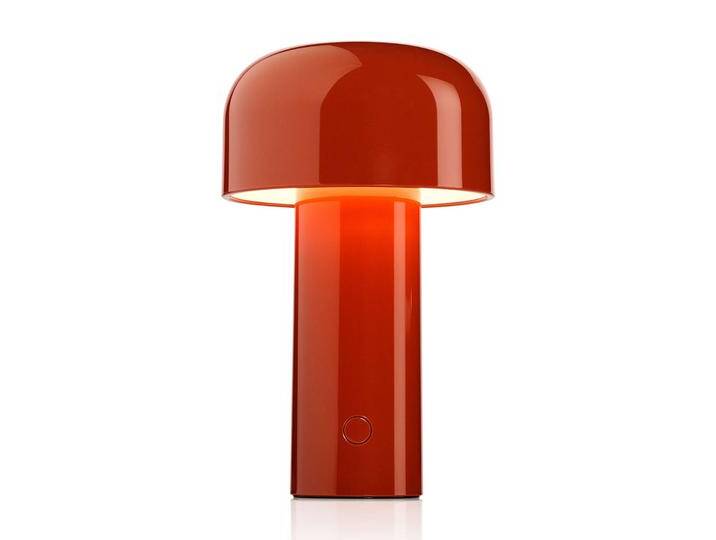 FLOS Design Tischlampe Bellhop, dimmbar, rot, für Wohn- / Esszimmer, Kunststoff, Design, Tischlampe von Flos