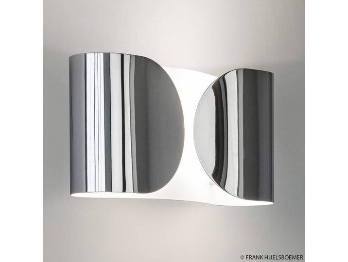 FLOS Design Wandlampe FOGLIO, dimmbar, chrom / silber, für Wohn- / Esszimmer, Metall, Design, Wandleuchte, Wandlampe Innen von Flos