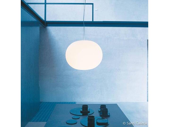 FLOS Design Hängelampe GLO-BALL, dimmbar, weiß / opal, für Wohn- / Esszimmer, Glas, Design, Pendelleuchte von Flos