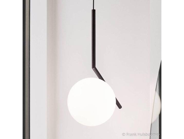 FLOS Design Hängelampe IC S2, dimmbar, schwarz, für Wohn- / Esszimmer, Glas, Design, Pendelleuchte von Flos