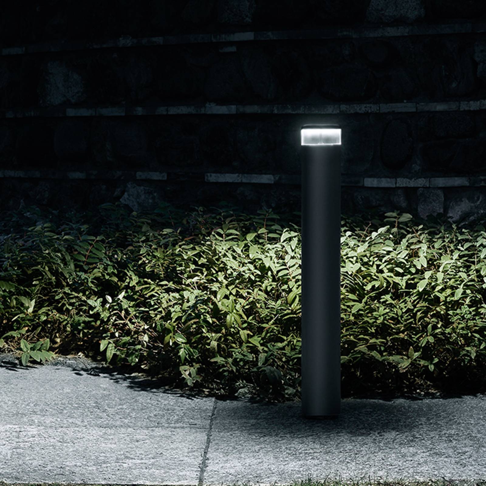 FLOS Pointbreak Bollard 2, 2.700K anthrazit 60cm von Flos