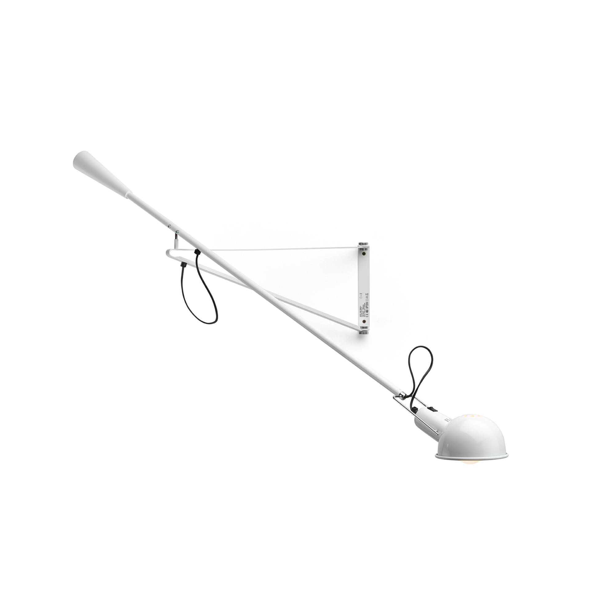 Flos - 265 Wandleuchte S - weiß/flüssiglackiert/LxBxH 152x59,5x23,5cm/E27/75W/220-250V/IP20/integrierter Schalter von Flos