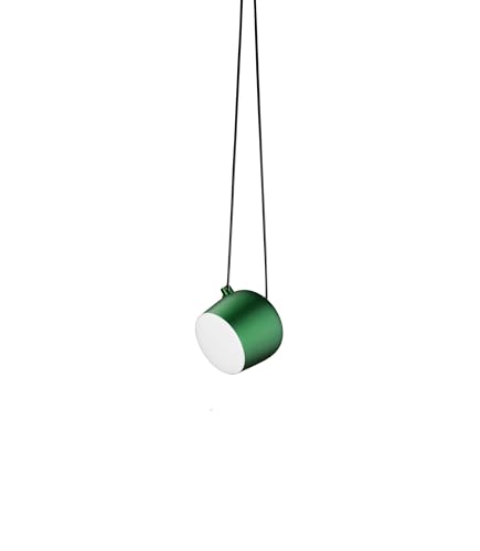 Flos Aim Small Sospensione Deckenleuchte LED aus Aluminium und Polycarbonat in der Farbe Ivy Anodized 12Watt, Maße: 17cm x 17cm x 14,9cm, F0095039 von Flos