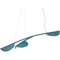 Flos Almendra Organic S3 Y Short LED Pendelleuchte blau metallisiert von Flos