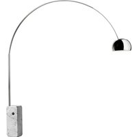 Flos Arco Bogenleuchte Edelstahl, Sockel: Marmor von Flos