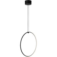 Flos - Arrangements LED Pendelleuchte, round / medium, matt schwarz (inkl. Baldachin) von Flos