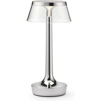 Flos - Bon jour Unplugged Akku-Tischleuchte, Color Tune, chrome von Flos