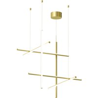 Flos - Coordinates S3 LED Pendelleuchte, champagner eloxiert von Flos