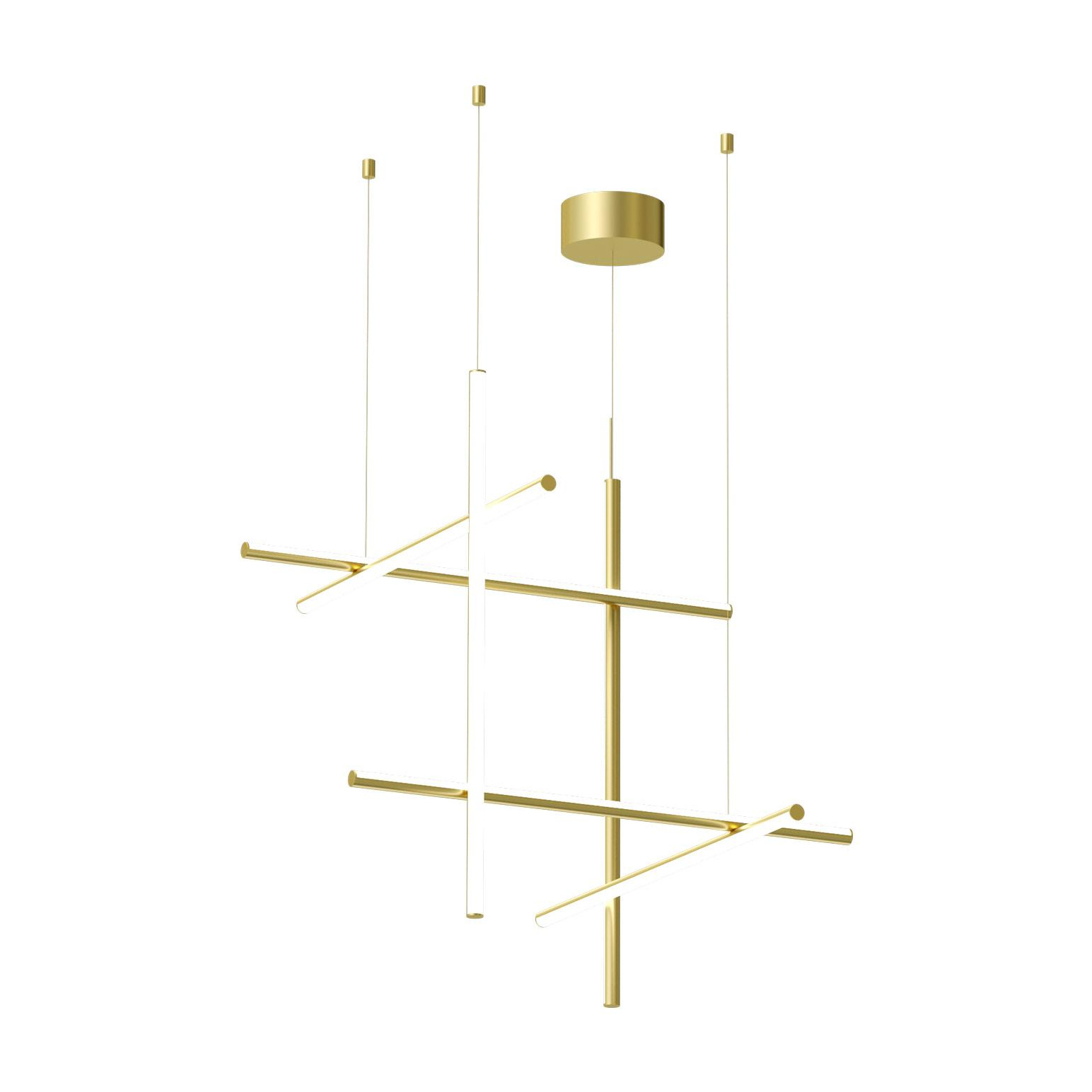 Flos - Coordinates S3 LED Pendelleuchte - champagner/LxB 78,2x78,2cm/2700K/5500lm/CRI95 von Flos