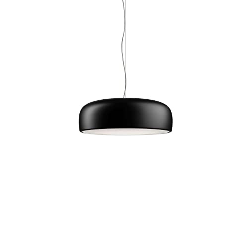 Flos Deckenleuchte Smithfield Suspension aus Aluminum in der Farbe Matt Black 70W, Maße: Kabellänge: 270cm, Körper: 60cm x 21,5cm, F1371031 von Flos