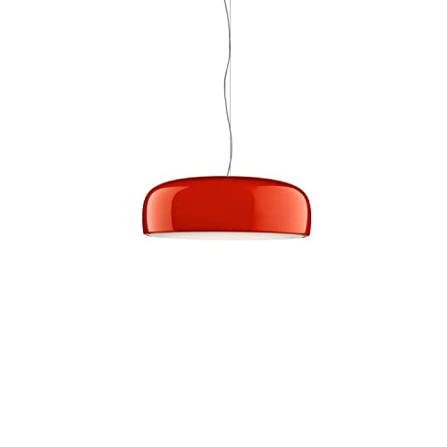 Flos Deckenleuchte Smithfield Suspension aus Aluminum in der Farbe Red 70W, Maße: Kabellänge: 270cm, Körper: 60cm x 21,5cm, F1371035 von Flos