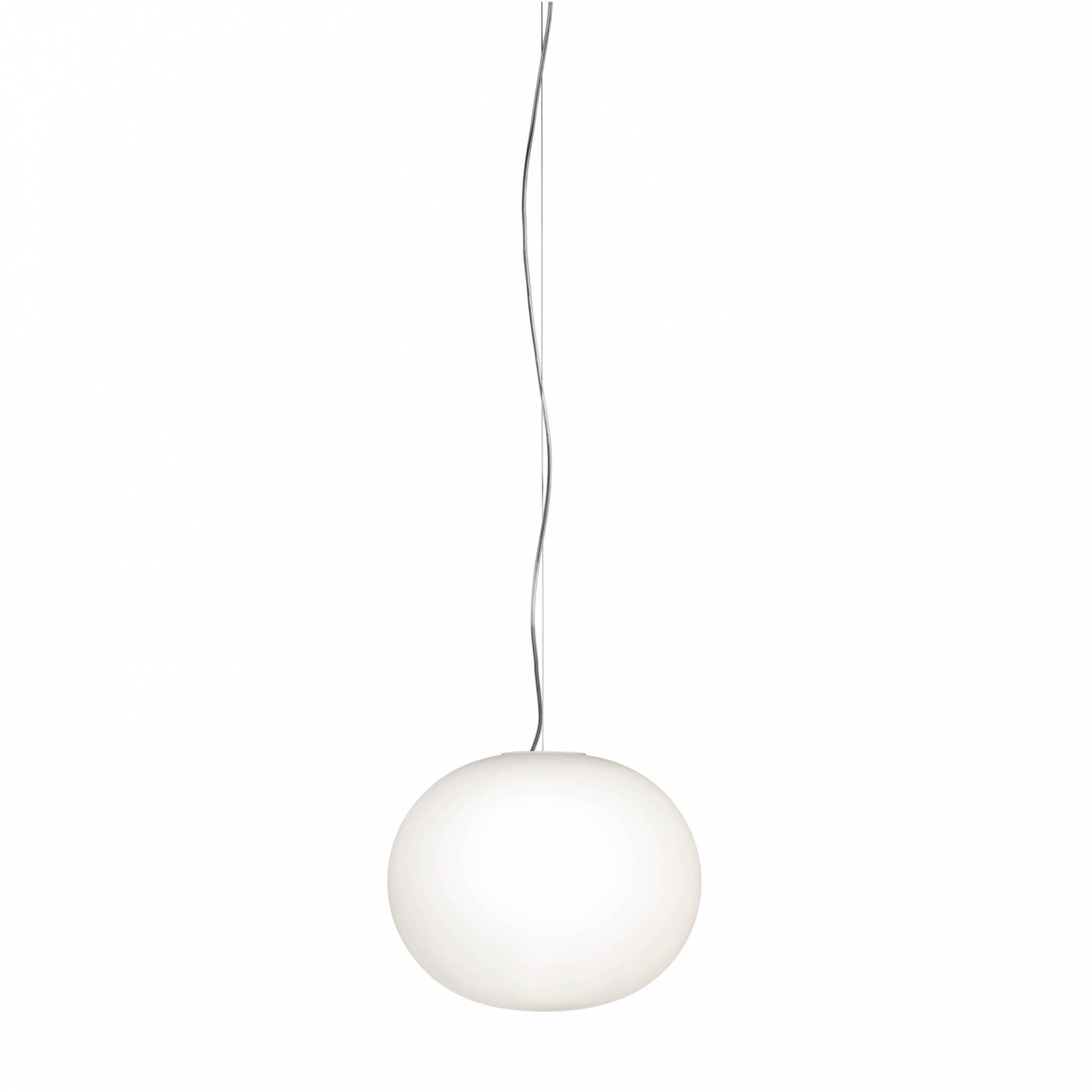 Flos - Glo Ball S1 Pendelleuchte - weiß/Glas/Polyamid/H 27cm/Ø 33cm von Flos