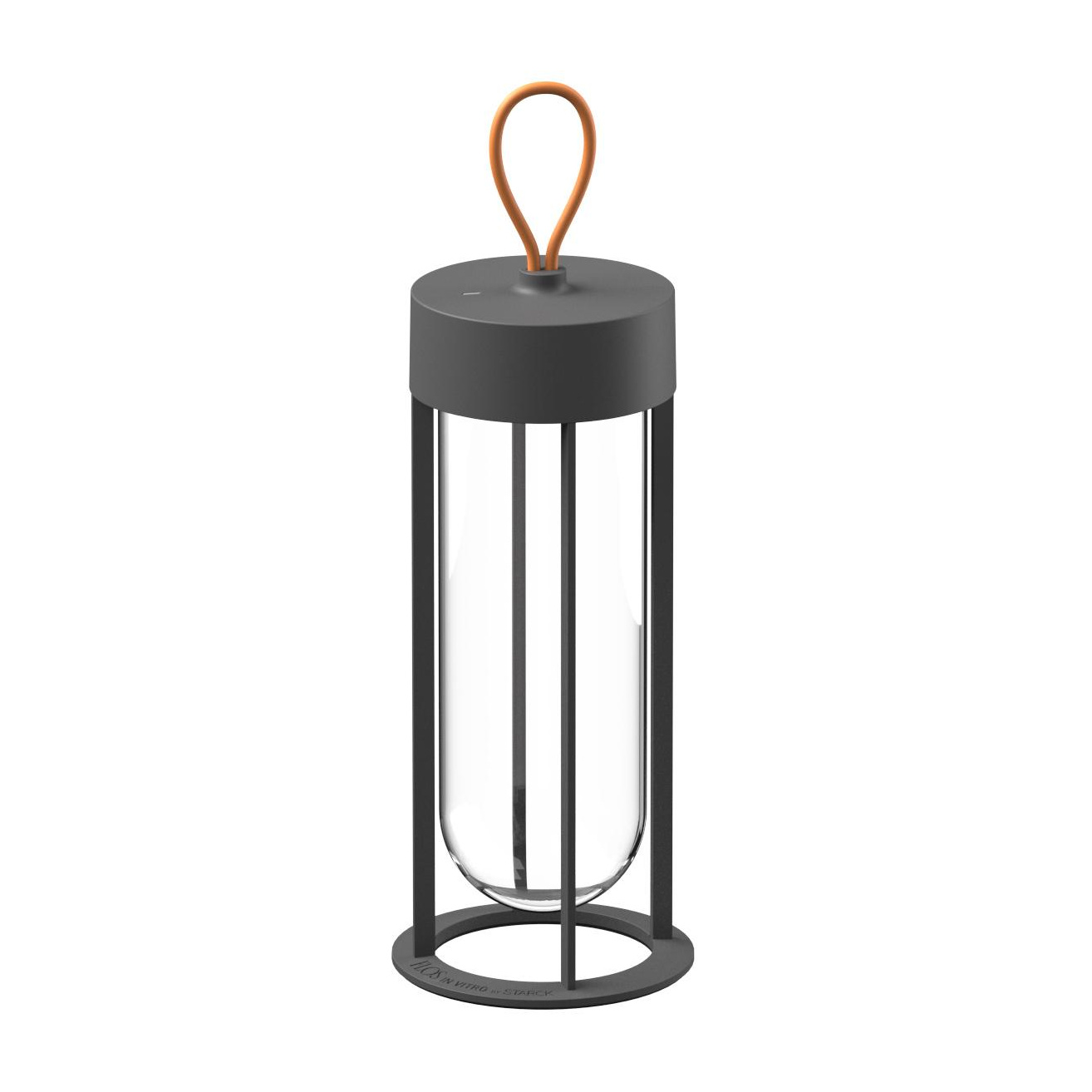 Flos - In Vitro Unplugged LED Akkuleuchte 2700K - anthrazit/H 39,3cm x Ø 13,2cm/2700K von Flos