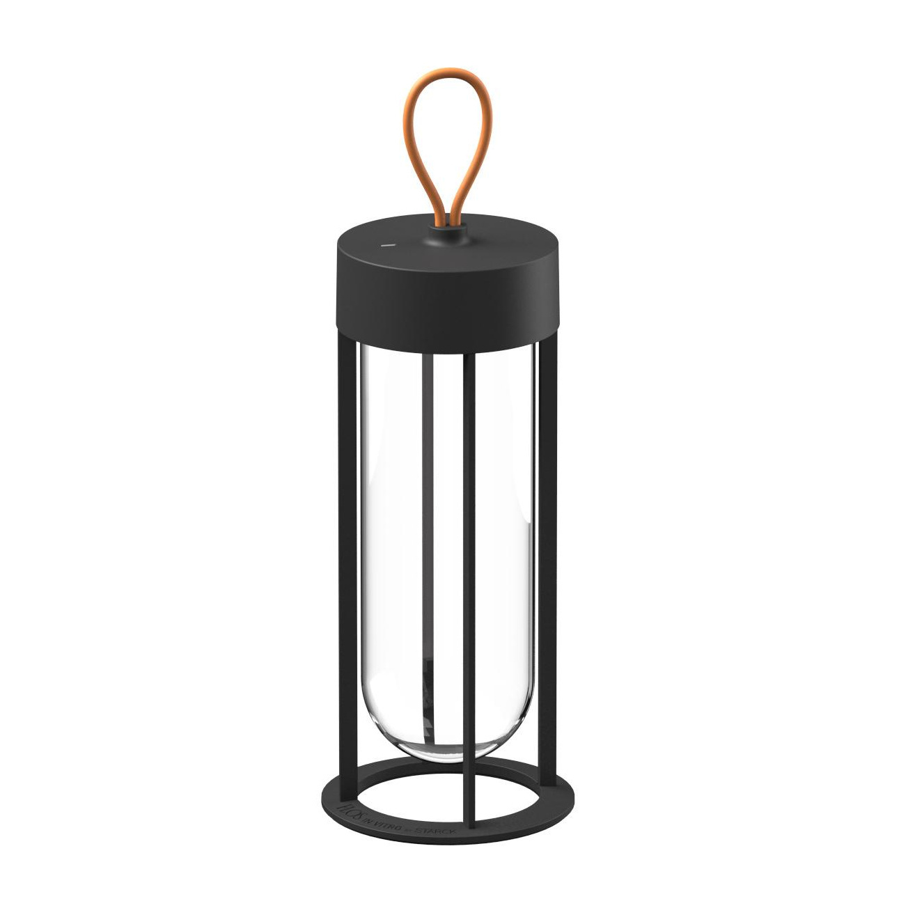 Flos - In Vitro Unplugged LED Akkuleuchte 3000K - schwarz/H 39,3cm x Ø 13,2cm/3000K von Flos