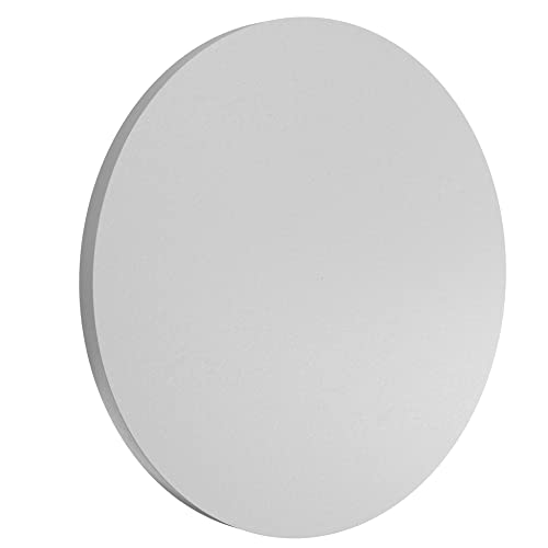 Flos LED Wandbeleuchtung Camouflage 2700K Aluminium/Poycarbonat Zement-Grau, Durchmesser: 24cm, F1315089 von Flos