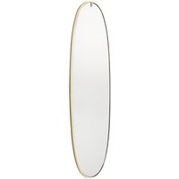 Flos La Plus Belle LED Licht- / Wandspiegel Gold gebürstet von Flos