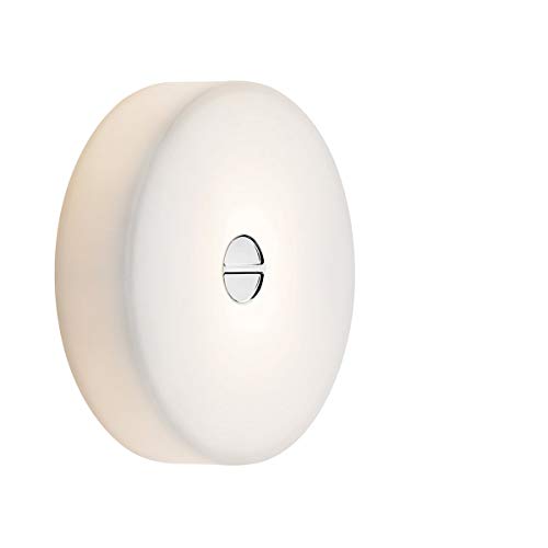 Flos Mini Button EU DIFF PLAST.Opal/Opal, Glas, transparent, 14x4,6cm, Klar von Flos