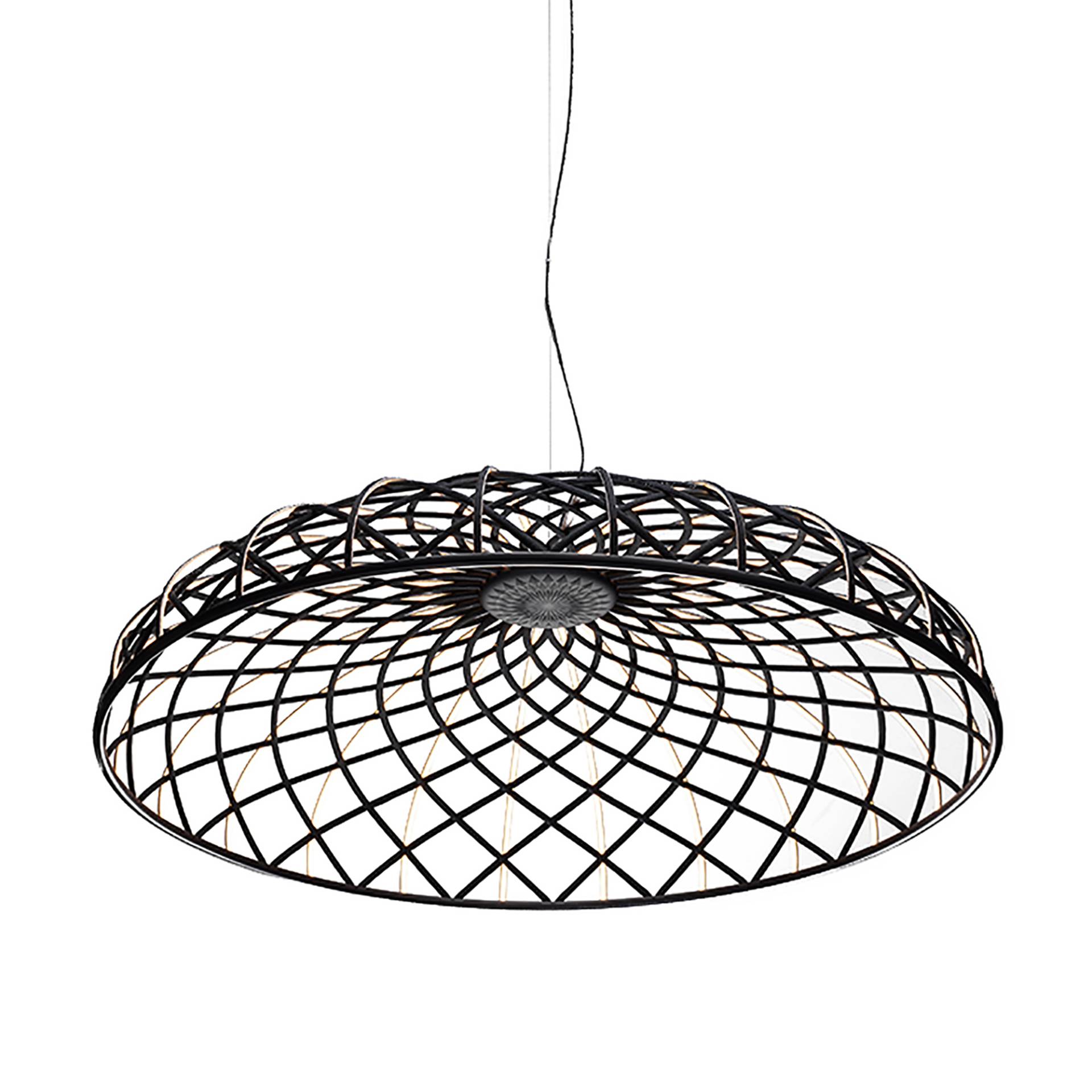 Flos - Skynest LED Pendelleuchte - anthrazit/H x Ø 21,3x90,4cm/100-240V 50/60Hz/78W/1944lm/2700K/IP20/dimmbar von Flos