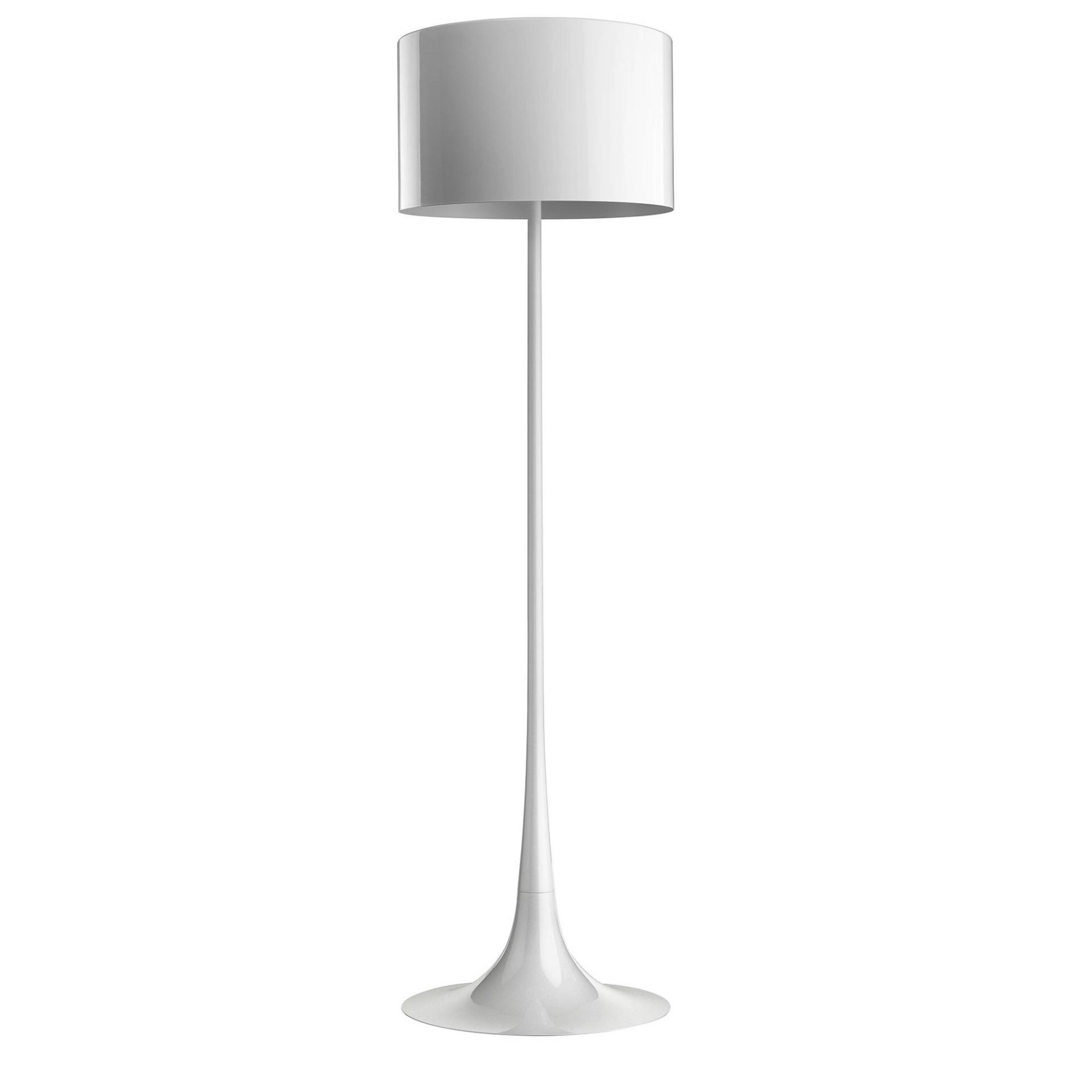 Flos - Spun Light F Stehleuchte - weiß/glänzend/H 176,60cm x Ø 50cm/Schirm innen weiß matt von Flos