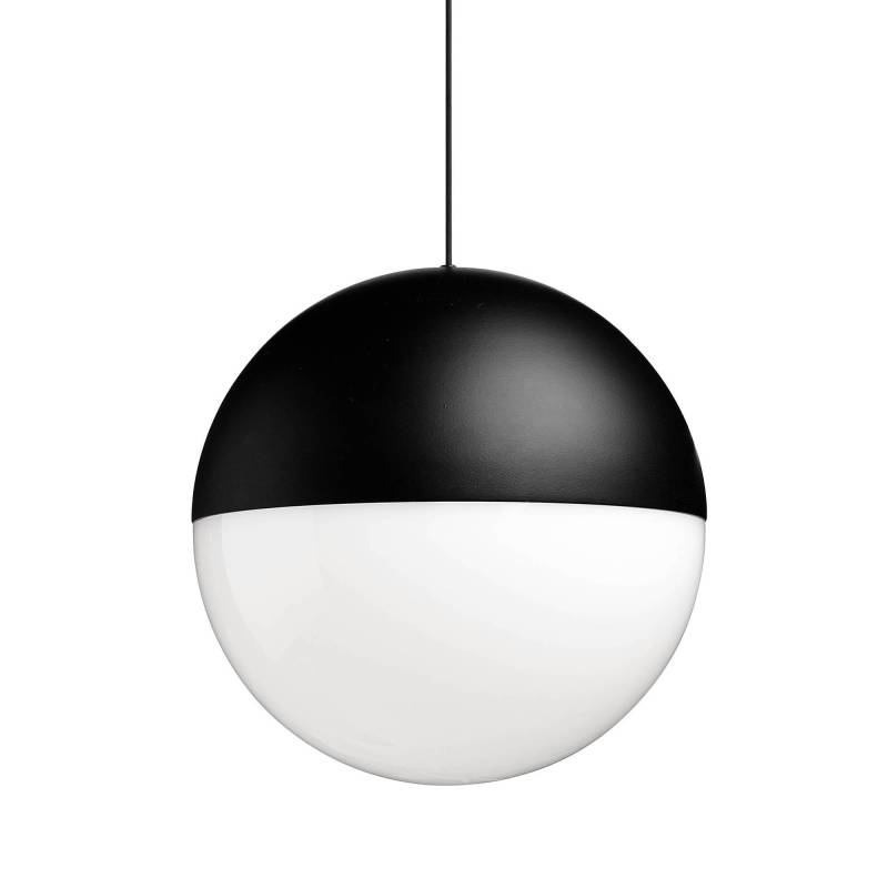 Flos - String Lights LED Pendelleuchte kugelförmig - schwarz/matt/Schirm kugelförmig/Kabel 22m/ ohne Rosette von Flos