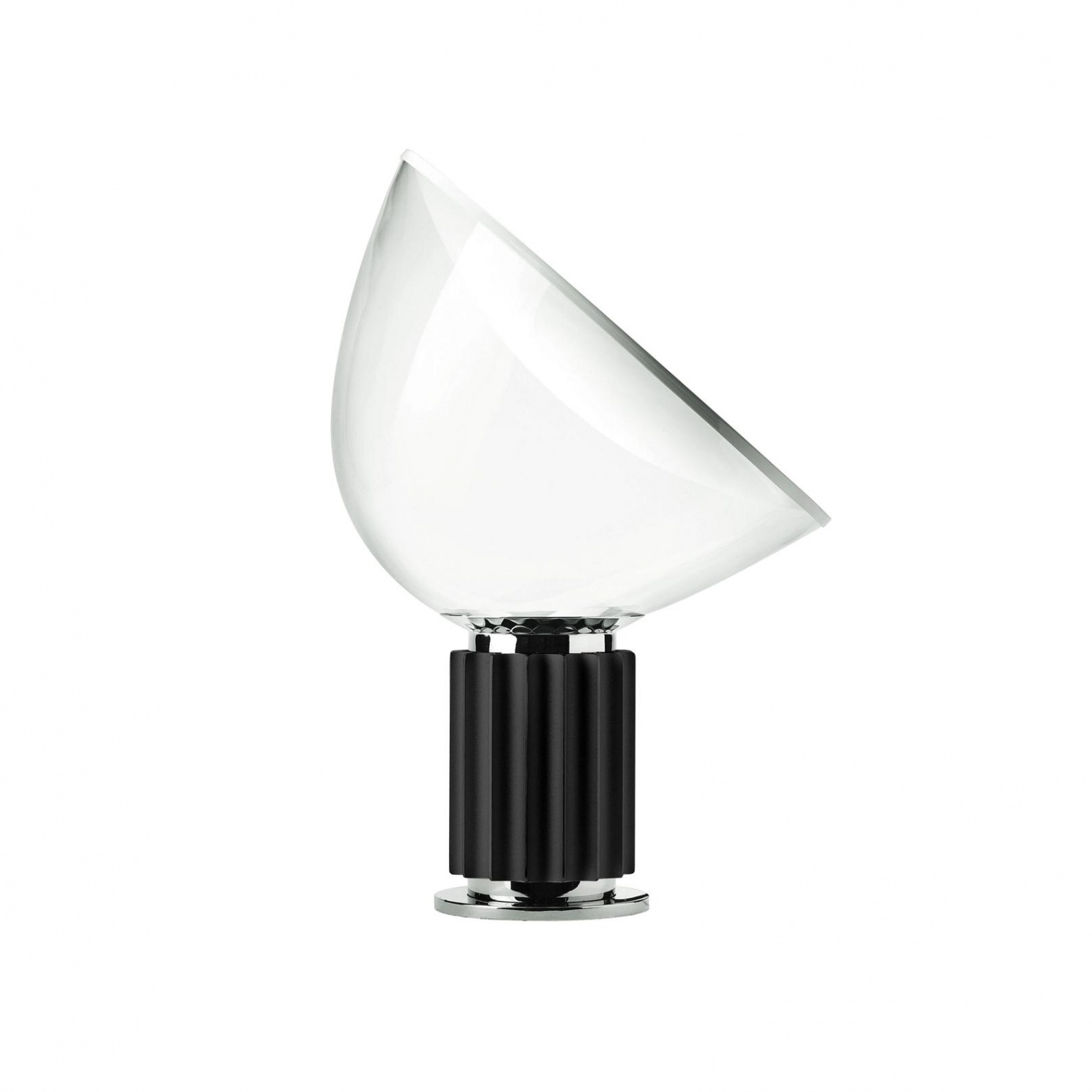 Flos - Taccia LED Tischleuchte klein - schwarz/eloxiert/H:48.5cm x Ø 37.3cm/2700K/1290lm/CRI 92 von Flos