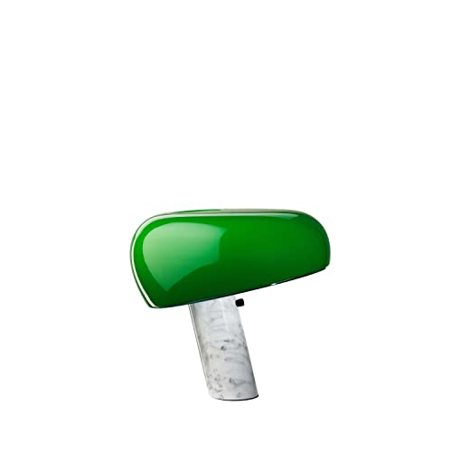 Flos Tischleuchte Snoopy aus Metall und Marmor in der Farbe Green 150W, Maße: 36,9cm x 39,4cm, F6380039 von Flos