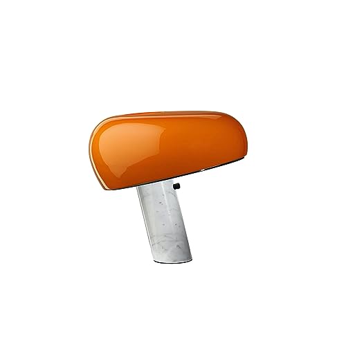 Flos Tischleuchte Snoopy aus Metall und Marmor in der Farbe Orange 150W, Maße: 36,9cm x 39,4cm, F6380075 von Flos