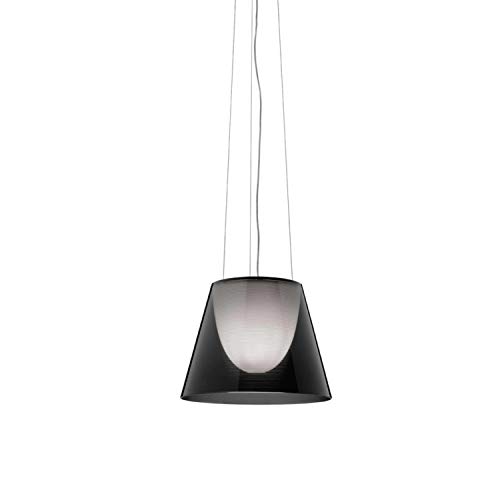 Flos KTribe Suspension 2 Hängeleuchte aus Polykarbonat in der Farbe Fumee, Maße: 39,5cm x 30cm, F6257030 von Flos