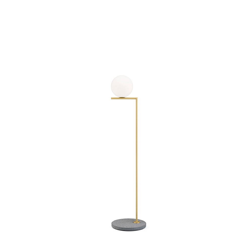 Flos - IC F1 Outdoor Brass (Grey Lava Marble) von Flos