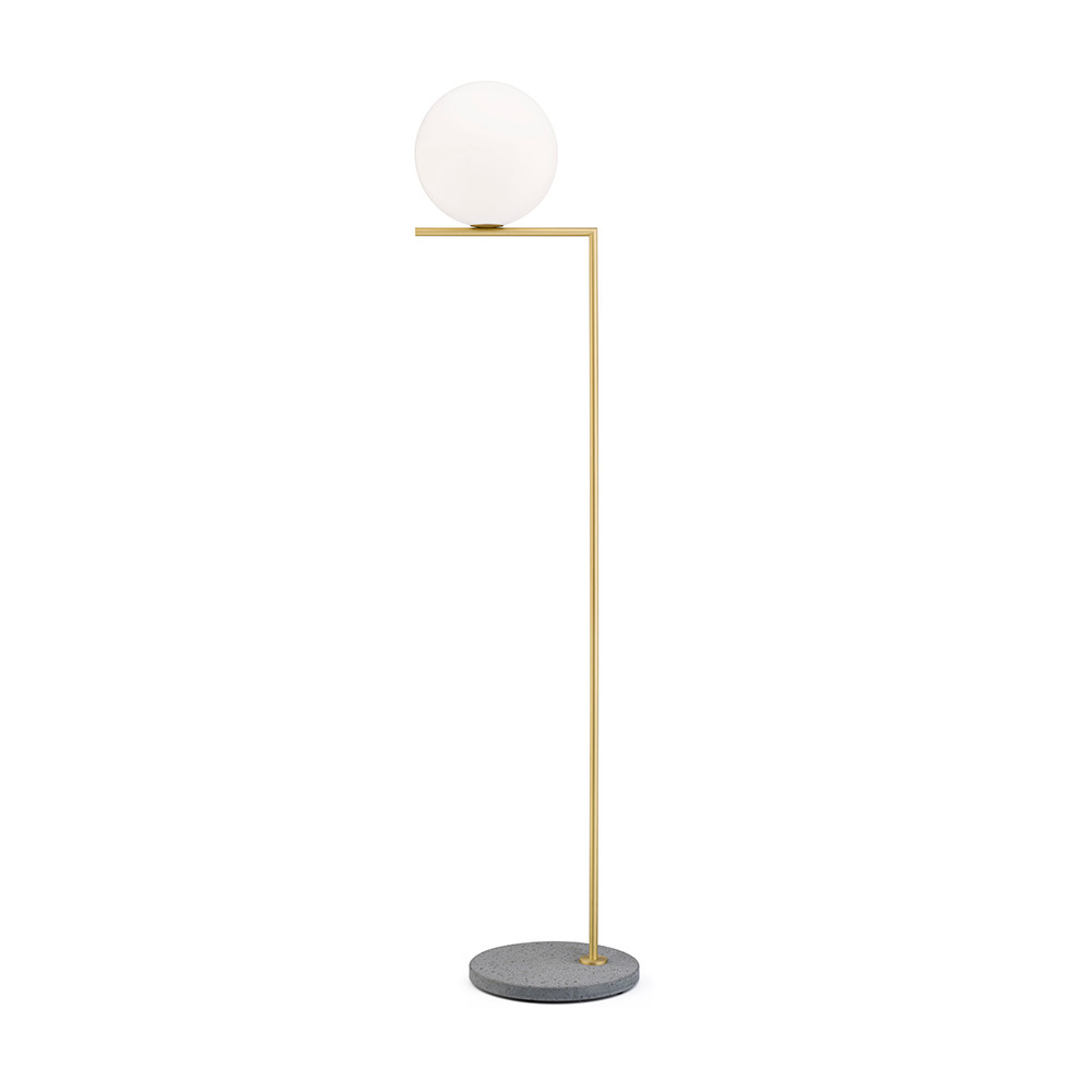 Flos - IC F2 Outdoor Brass (Grey Lava Marble) von Flos