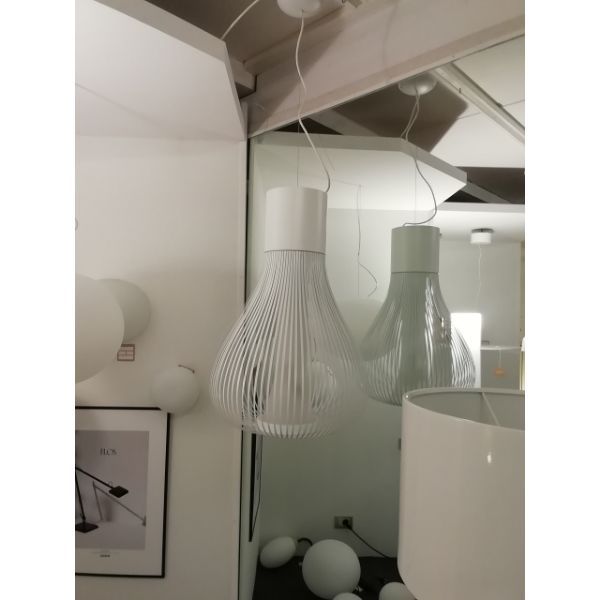 Pendelleuchte Chasen aus weißem Glas von Patricia Urquiola, Flos von Flos