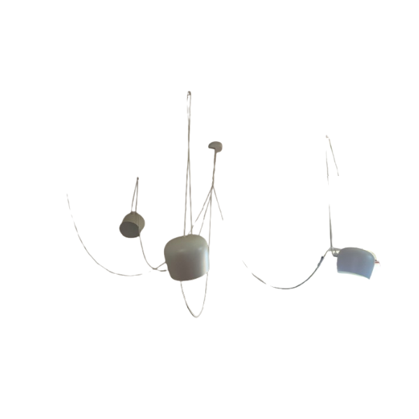 Set aus 3 weißen Aim Deckenlampen von Ronan & Erwan Bouroullec, Flos Set aus 3 weißen Aim Deckenlampen von Ronan & Erwan Bouroullec, Flos von Flos