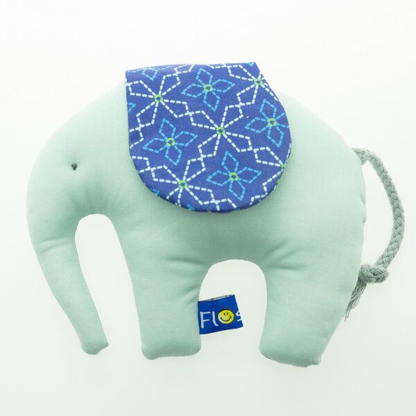 Flosinn Knistertier Baby Kleiner Elefant Bio-Greifling als Geburtsgeschenk von Flosinn