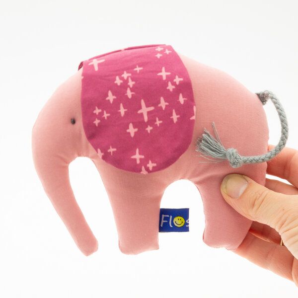 Flosinn Knistertier Baby Kleiner Elefant Bio-Greifling als Geburtsgeschenk von Flosinn