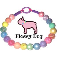 Hübsche Pastell Perlen Hundehalsband | Hellrosa Regenbogen Buntes Osterhalsband Mit Langlebige Hundehalskette Handgefertigte Perlenkette von FlossyDog