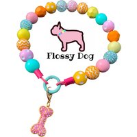 Jellybean Perlen Hundehalsband | Benutzerdefinierte Strass Halsband Mit Langlebige Hundehalskette Hündchen Osterperlen von FlossyDog