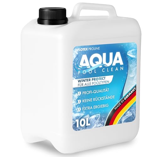 Aqua Pool CLEAN Winter Protect I Pool Wintermittel I Winterschutzmittel für Pools I Wintermittel für Pool I Pool Überwinterungsmittel Algizid I Einfache Winter Poolpflege (10L) von Flotex