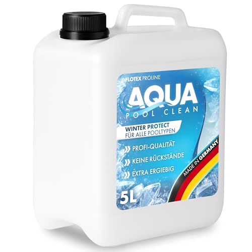 Aqua Pool CLEAN Winter Protect I Pool Wintermittel I Winterschutzmittel für Pools I Wintermittel für Pool I Pool Überwinterungsmittel Algizid I Einfache Winter Poolpflege (4 x 5L) von Flotex