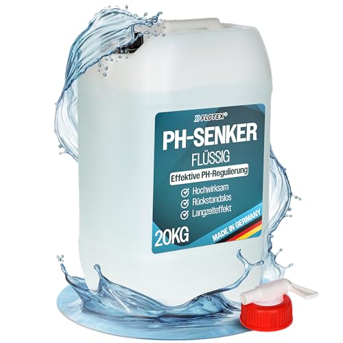 FLOTEX® - Professionelle pH Minus flüssig 20KG | Schonender Flüssiger pH Senker für Pools und Whirlpool | optimale pH Regulierung | Wasser Balance von Flotex