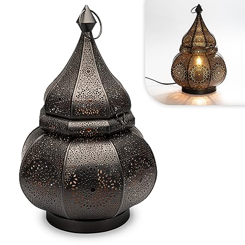 Tischlampe Marokkanische Nachttischlampe Für Erwachsene 23x38 Cm E27 Fassung-Ideal Für Zuhause, Hochzeiten, Geschenke-Orientalische Handgefertigte Tischlampe-Glühbirne Nicht Enthalten von Floucy