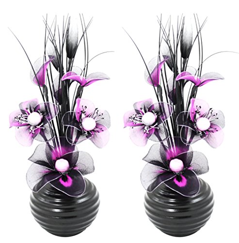 Flourish Deko Künstliche Blumen, Purple/Black, 32cm von Flourish